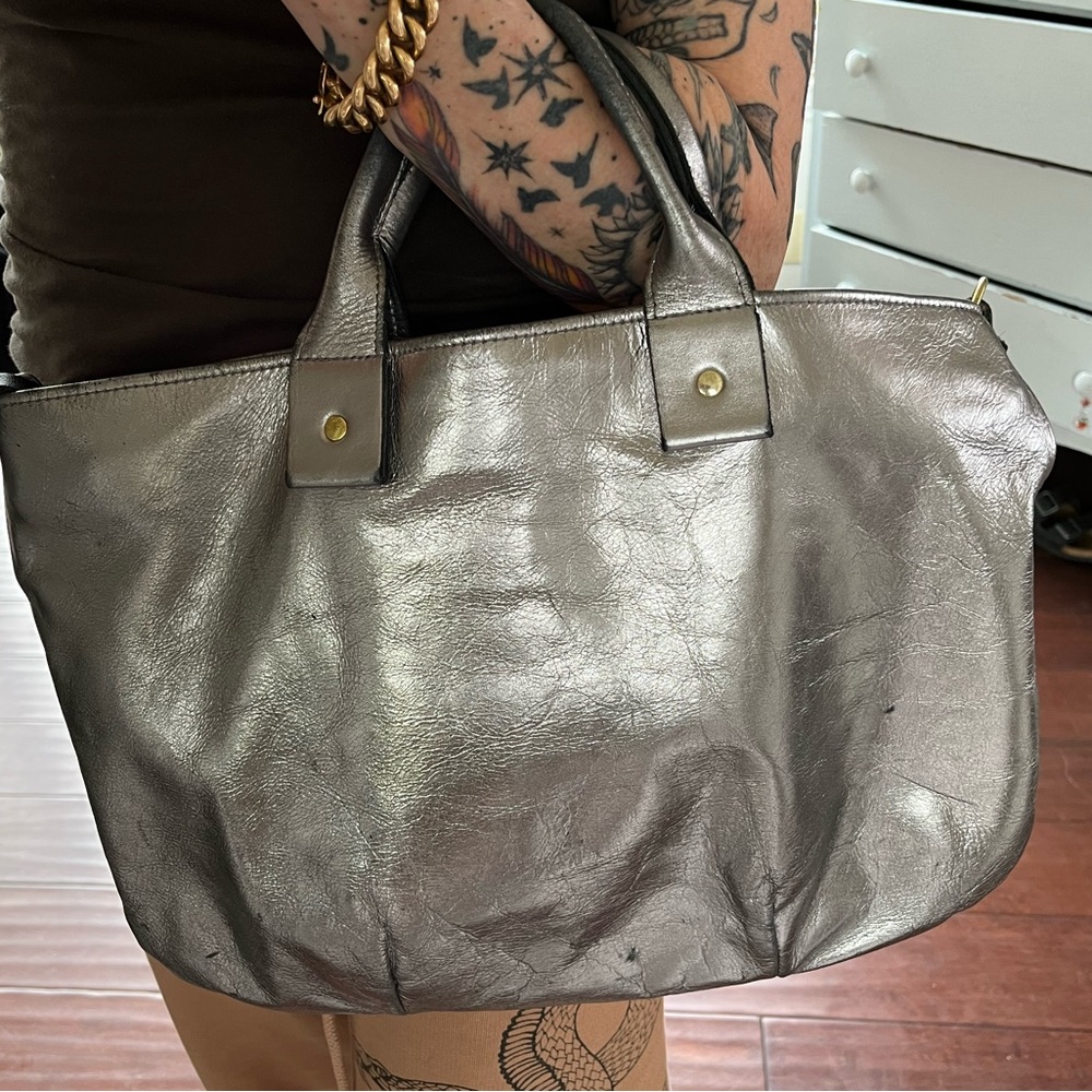 Clare V silver messenger bag - Picture 10 of 15